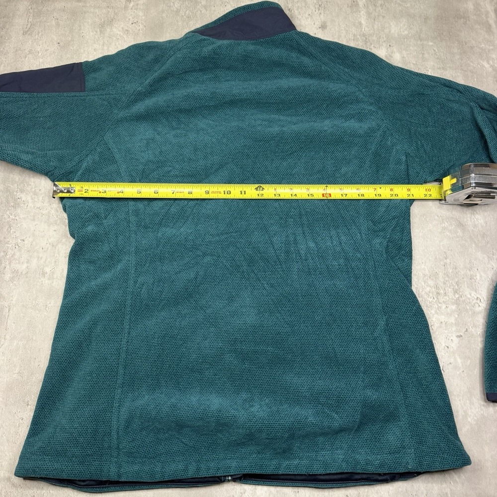 REI Co-Op Womens Grid Fleece Teal Full Zip Jacket Mock Neck Hiking XL - Picture 5 of 6